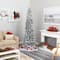 8ft. Pre-Lit Flocked Pencil Artificial Christmas Tree with Clear LED Lights